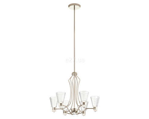 Люстра Quintiesse QN-KAYVA13-PN Kichler Kayva Kayva LED 13 Light 6 Arm Chandelier Polished Nickel, 36 Вт, 2375 лм, 3000К