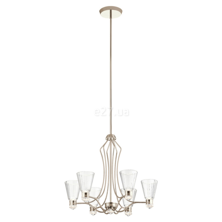 Люстра Quintiesse QN-KAYVA13-PN Kichler Kayva Kayva LED 13 Light 6 Arm Chandelier Polished Nickel, 36 Вт, 2375 лм, 3000К · Quintiesse · quintiesse-qn-kayva13-pn