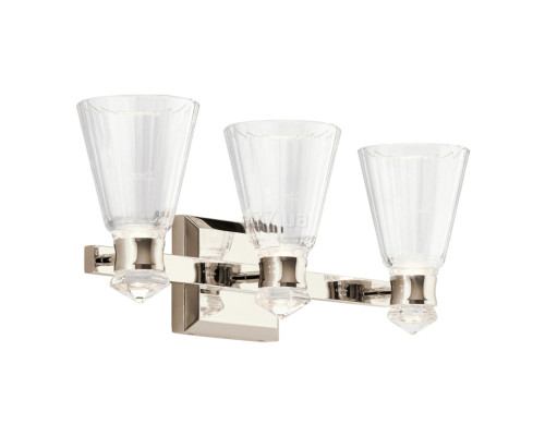 Бра Quintiesse QN-KAYVA3-PN Kichler Kayva Kayva LED 3 Arm Dual-lit Wall Light Polished Nickel, 18 Вт, 1440 лм, 3000К