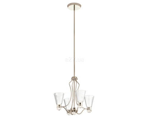 Люстра Quintiesse QN-KAYVA9-PN Kichler Kayva Kayva LED 9 Light 4 Arm Chandelier Polished Nickel, 22 Вт, 1625 лм, 3000К