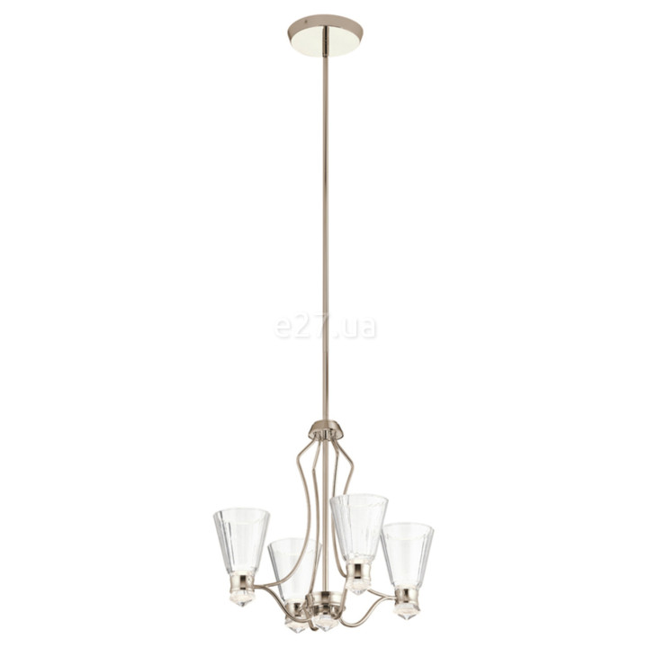 Люстра Quintiesse QN-KAYVA9-PN Kichler Kayva Kayva LED 9 Light 4 Arm Chandelier Polished Nickel, 22 Вт, 1625 лм, 3000К · Quintiesse · quintiesse-qn-kayva9-pn