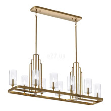Люстра Quintiesse QN-KIMROSE10-BNB Kichler Kimrose Kimrose 10 Light Linear Chandelier Brushed Natural Brass · Quintiesse · quintiesse-qn-kimrose10-bnb
