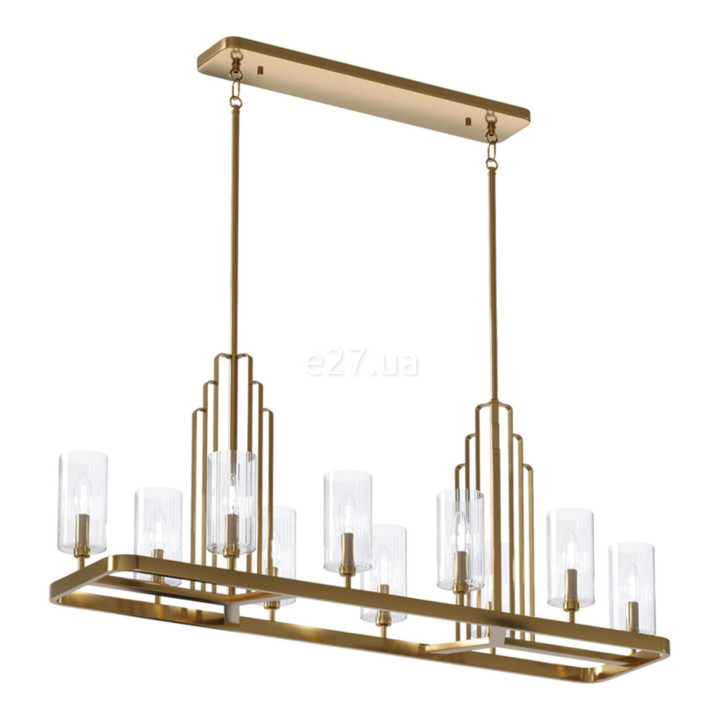 Люстра Quintiesse QN-KIMROSE10-BNB Kichler Kimrose Kimrose 10 Light Linear Chandelier Brushed Natural Brass · Quintiesse · quintiesse-qn-kimrose10-bnb