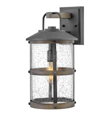 Бра Quintiesse QN-LAKEHOUSE2-M-DZ Hinkley Lakehouse Lakehouse 1 Light Medium Wall Lantern Aged Zinc with Driftwood Grey