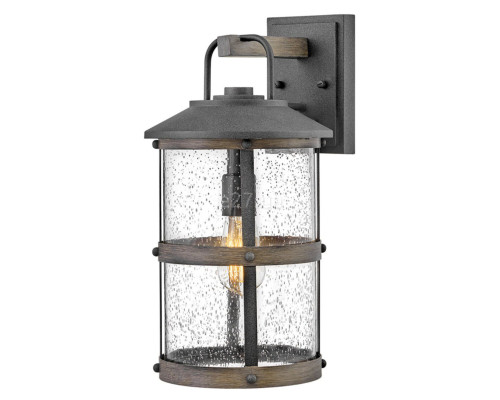 Бра Quintiesse QN-LAKEHOUSE2-M-DZ Hinkley Lakehouse Lakehouse 1 Light Medium Wall Lantern Aged Zinc with Driftwood Grey