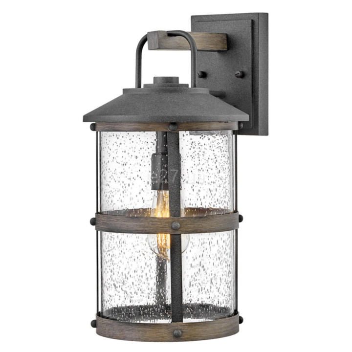 Бра Quintiesse QN-LAKEHOUSE2-M-DZ Hinkley Lakehouse Lakehouse 1 Light Medium Wall Lantern Aged Zinc with Driftwood Grey · Quintiesse · quintiesse-qn-lakehouse2-m-dz