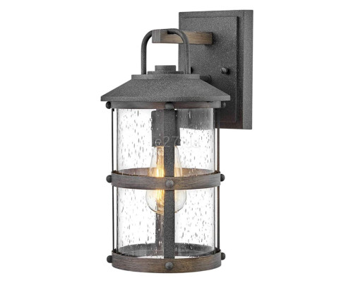 Бра Quintiesse QN-LAKEHOUSE2-S-DZ Hinkley Lakehouse Lakehouse 1 Light Small Wall Lantern Aged Zinc with Driftwood Grey