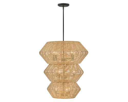 Підвісний світильник Quintiesse QN-LUCA-10P-BK-CAM Hinkley Luca Luca 10 lt Multi-tier Chandelier Black/Camel