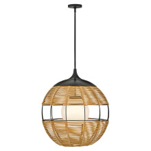 Підвісний світильник Quintiesse QN-MADDOX-P-M-BK-CAM Hinkley Maddox Maddox 1 lt Medium Outdoor Pendant Black/Camel · Quintiesse · quintiesse-qn-maddox-p-m-bk-cam