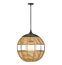 Підвісний світильник Quintiesse QN-MADDOX-P-M-BK-CAM Hinkley Maddox Maddox 1 lt Medium Outdoor Pendant Black/Camel