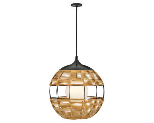 Підвісний світильник Quintiesse QN-MADDOX-P-M-BK-CAM Hinkley Maddox Maddox 1 lt Medium Outdoor Pendant Black/Camel