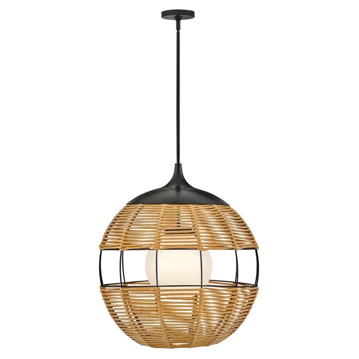 Підвісний світильник Quintiesse QN-MADDOX-P-M-BK-CAM Hinkley Maddox Maddox 1 lt Medium Outdoor Pendant Black/Camel · Quintiesse · quintiesse-qn-maddox-p-m-bk-cam