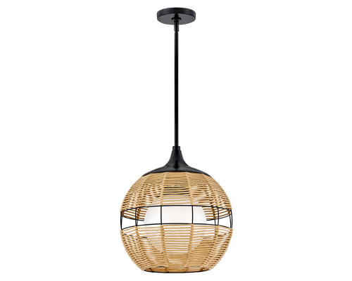 Підвісний світильник Quintiesse QN-MADDOX-P-S-BK-CAM Hinkley Maddox Maddox 1 lt Small Outdoor Pendant Black/Camel