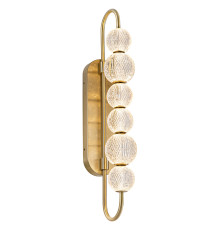 Бра Quintiesse QN-MARNI-6WB-NBR Alora Marni Marni 6 Head LED Wall Light Natural Brass, 24 Вт, 1325 лм, 3000К