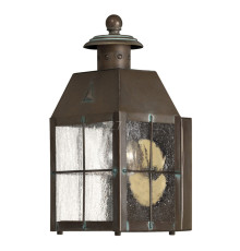 Бра Quintiesse QN-NANTUCKET-XS-AS Hinkley Nantucket Nantucket 1 Light Extra Small Wall Lantern Aged Brass