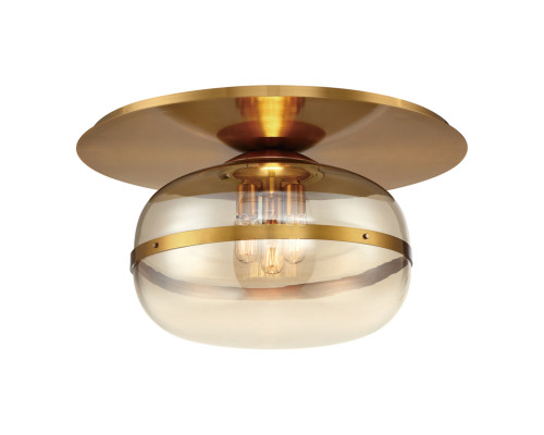 Люстра Quintiesse QN-NOTTINGHAM-F-L-AB Eurofase Nottingham Nottingham 3 Lt Ceiling Flush Large Antique Brass