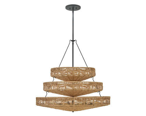 Люстра Quintiesse QN-OPHELIA-13P-BK-CAM Hinkley Ophelia Ophelia 13 lt Multi-Tier Chandelier Black/Camel
