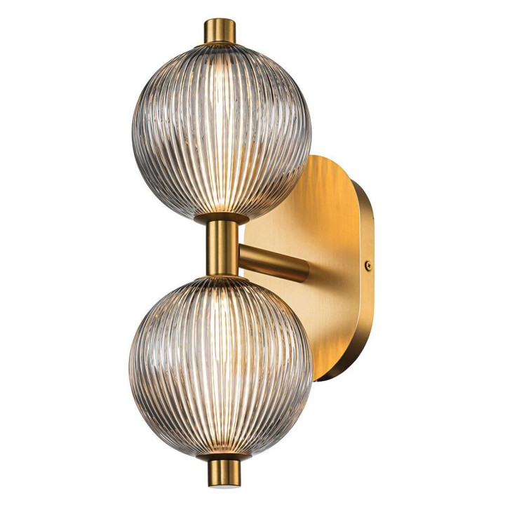 Бра Quintiesse QN-PALMAS-2W-BG Eurofase Palmas Palmas 2 Lt Wall Light Gold, 18 Вт, 1361 лм, 3000К · Quintiesse · quintiesse-qn-palmas-2w-bg