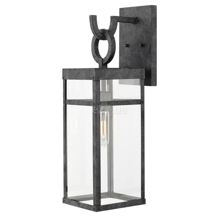 Бра Quintiesse QN-PORTER-L-DZ Hinkley Porter Porter 1 Light Large Wall Lantern Aged Zinc · Quintiesse · quintiesse-qn-porter-l-dz