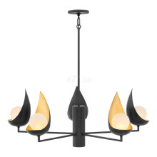 Люстра Quintiesse QN-REN5 Hinkley Ren Ren 5 Light Chandelier Matte Black & Gold · Quintiesse · quintiesse-qn-ren5