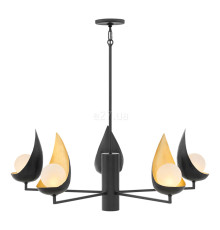 Люстра Quintiesse QN-REN5 Hinkley Ren Ren 5 Light Chandelier Matte Black & Gold