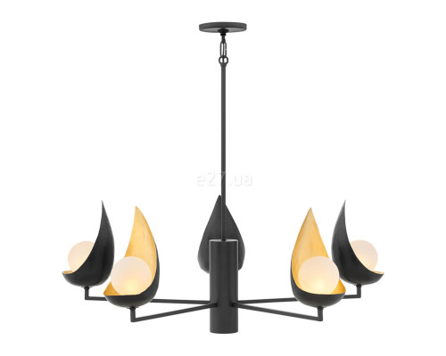 Люстра Quintiesse QN-REN5 Hinkley Ren Ren 5 Light Chandelier Matte Black & Gold