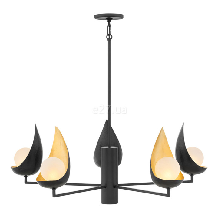 Люстра Quintiesse QN-REN5 Hinkley Ren Ren 5 Light Chandelier Matte Black & Gold · Quintiesse · quintiesse-qn-ren5