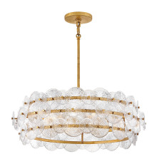 Люстра Quintiesse QN-RENE-6P-DSB Hinkley Rene Rene 6 lt Drum Chandelier Distressed Brass
