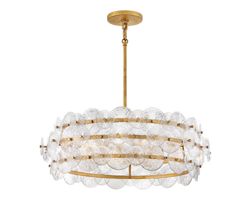Люстра Quintiesse QN-RENE-6P-DSB Hinkley Rene Rene 6 lt Drum Chandelier Distressed Brass