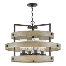 Люстра Quintiesse QN-RIVERWOOD4 Hinkley Riverwood Riverwood 4 lt Chandelier Warm Bronze with Warm Ash accents · Quintiesse · quintiesse-qn-riverwood4