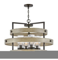 Люстра Quintiesse QN-RIVERWOOD4 Hinkley Riverwood Riverwood 4 lt Chandelier Warm Bronze with Warm Ash accents