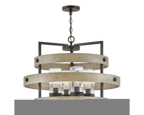 Люстра Quintiesse QN-RIVERWOOD4 Hinkley Riverwood Riverwood 4 lt Chandelier Warm Bronze with Warm Ash accents