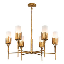 Люстра Quintiesse QN-SAWGRASS-6-DG-O Sawgrass 6 lt Chandelier Gold Leaf with Antique Glaze · Quintiesse · quintiesse-qn-sawgrass-6-dg-o