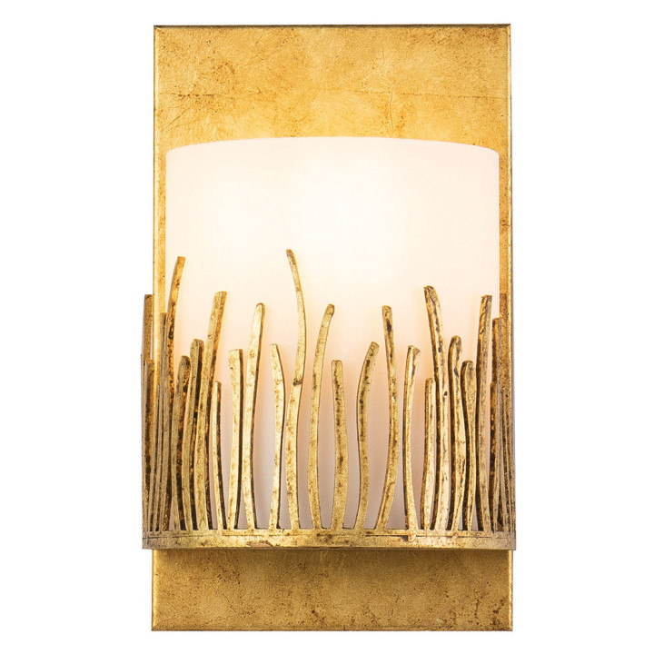 Бра Quintiesse QN-SAWGRASS-WU-DG-O Sawgrass 1 lt Wall Light Gold Leaf with Antique Glaze · Quintiesse · quintiesse-qn-sawgrass-wu-dg-o