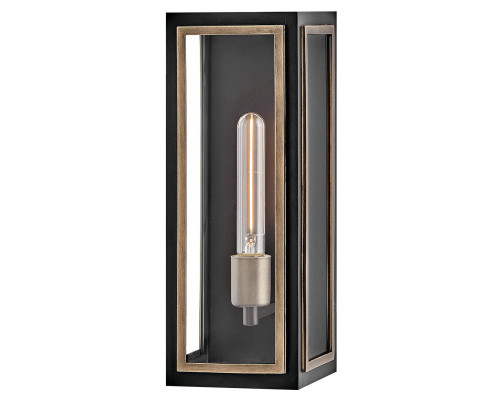 Бра Quintiesse QN-SHAW-1M-BK Hinkley Shaw Shaw 1 lt Wall Lantern Black with Burnished Bronze accents