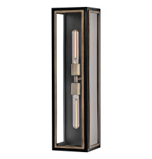 Бра Quintiesse QN-SHAW-2M-BK Hinkley Shaw Shaw 2 lt Wall Lantern Black with Burnished Bronze accents