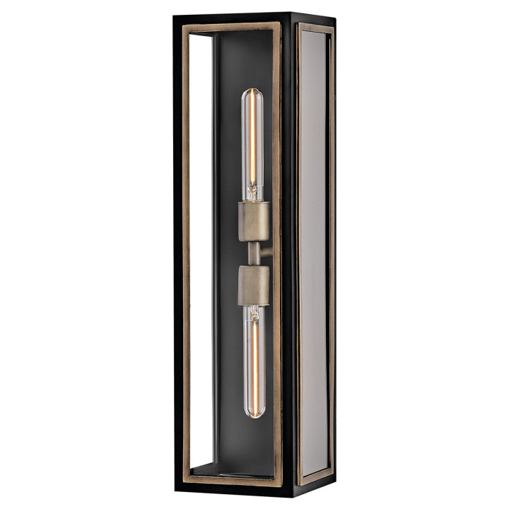 Бра Quintiesse QN-SHAW-2M-BK Hinkley Shaw Shaw 2 lt Wall Lantern Black with Burnished Bronze accents · Quintiesse · quintiesse-qn-shaw-2m-bk