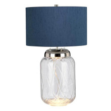 Настільна лампа Quintiesse QN-SOLA-TL-L-BLU Sola 2 Light Table Lamp Breton Shade Polished Nickel · Quintiesse · quintiesse-qn-sola-tl-l-blu