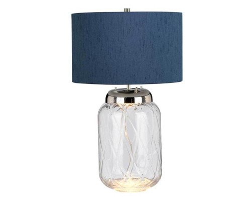 Настільна лампа Quintiesse QN-SOLA-TL-L-BLU Sola 2 Light Table Lamp Breton Shade Polished Nickel