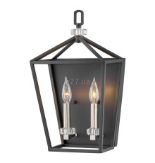 Бра Quintiesse QN-STINSON2-BK Hinkley Stinson Stinson 2 Light Wall Light Black with Polished Nickel