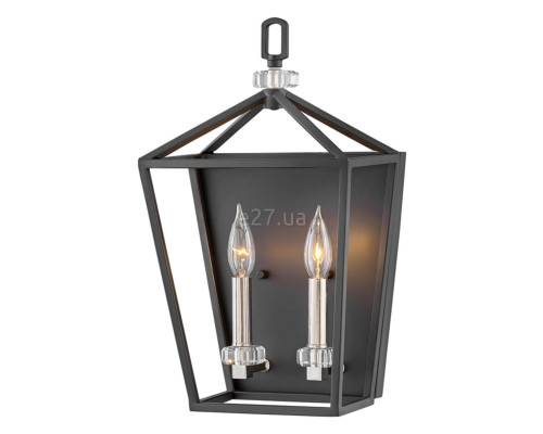 Бра Quintiesse QN-STINSON2-BK Hinkley Stinson Stinson 2 Light Wall Light Black with Polished Nickel