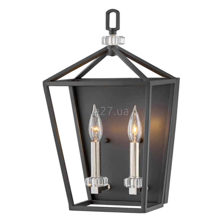 Бра Quintiesse QN-STINSON2-BK Hinkley Stinson Stinson 2 Light Wall Light Black with Polished Nickel · Quintiesse · quintiesse-qn-stinson2-bk