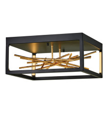 Люстра Quintiesse QN-STYX-LED-F-BG Hinkley Styx Styx LED Flush Black & Gilded Gold, 8 Вт, 931 лм, 3000К