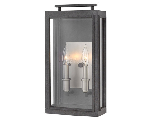 Бра Quintiesse QN-SUTCLIFFE-M-AZ Hinkley Sutcliffe Sutcliffe 2 Light Wall Lantern Aged Zinc & Antique Nickel