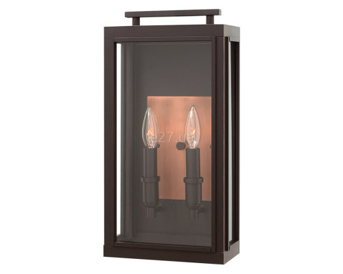 Бра Quintiesse QN-SUTCLIFFE-M-OZ Hinkley Sutcliffe Sutcliffe 2 Light Wall Lantern Oil Rubbed Bronze & Copper