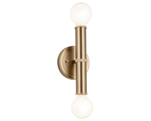 Бра Quintiesse QN-TORCHE-2W-CPZ Kichler Torche Torche 2 lt Wall Light Champagne Bronze