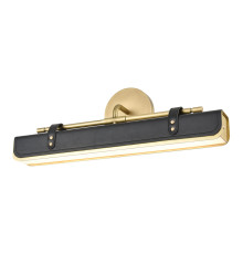 Бра Quintiesse QN-VALISE-W-VBS-TL Alora Valise Valise LED Wall Light Vintage Brass/Tuxedo Leather, 18 Вт, 690 лм, 2700К