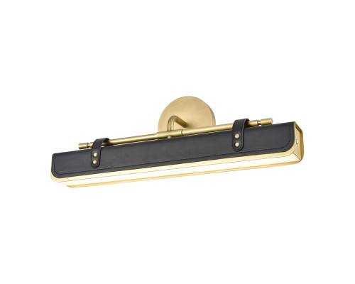 Бра Quintiesse QN-VALISE-W-VBS-TL Alora Valise Valise LED Wall Light Vintage Brass/Tuxedo Leather, 18 Вт, 690 лм, 2700К