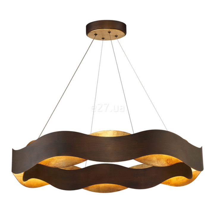 Підвісний світильник Quintiesse QN-VAUGHAN-P-L-BRZ-GD Eurofase Vaughan Vaughan Chandelier Large Bronze and Gold, 105 Вт, 1854 лм, 3000К · Quintiesse · quintiesse-qn-vaughan-p-l-brz-gd