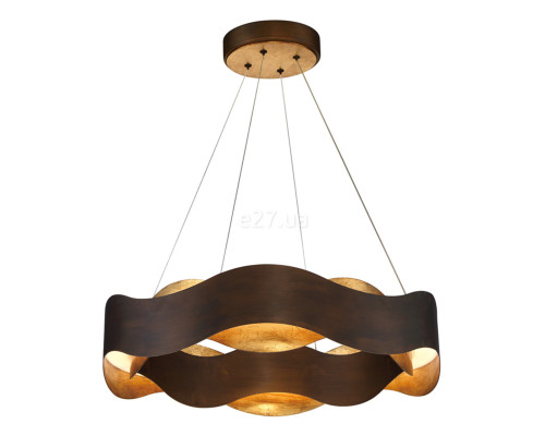 Підвісний світильник Quintiesse QN-VAUGHAN-P-M-BRZ-GD Eurofase Vaughan Vaughan Chandelier Medium Bronze and Gold, 80 Вт, 1302 лм, 3000К